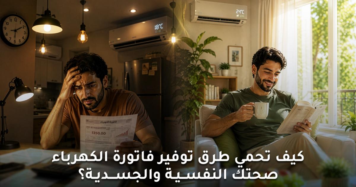كيف تحمي طرق توفير فاتورة الكهرباء صحتك النفسية والجسدية؟